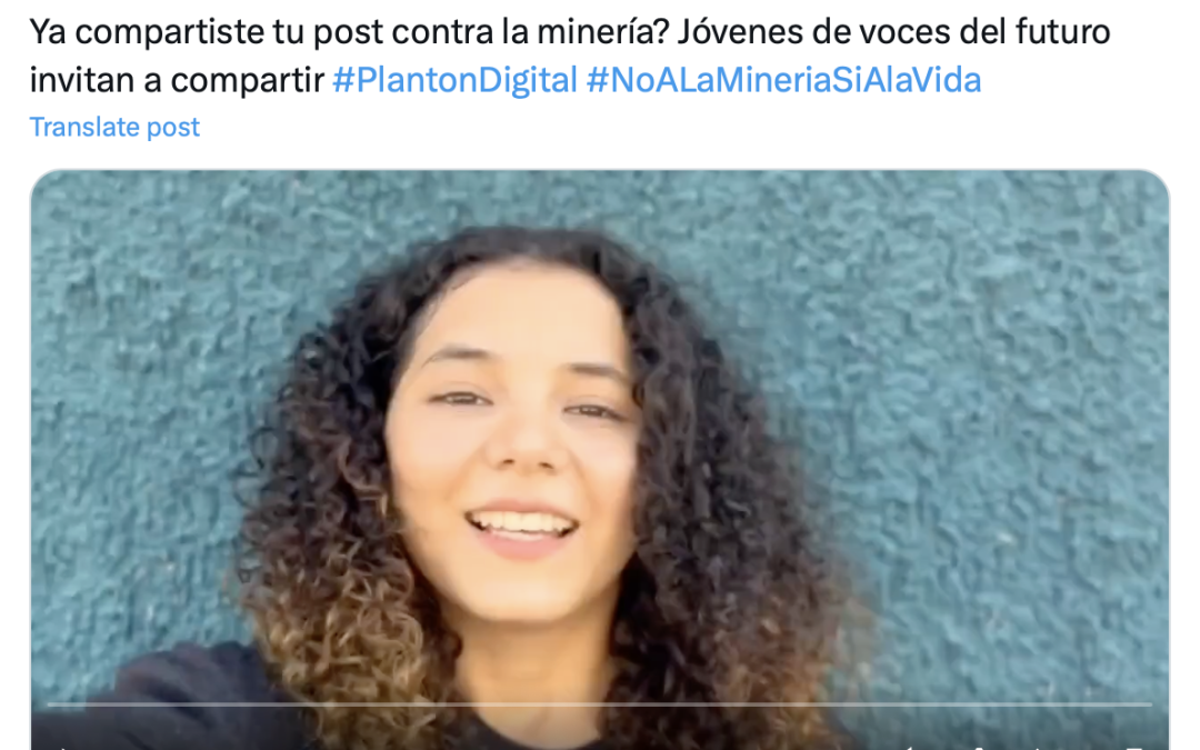 Digital Sit-In Held to Protest Metal Mining in El Salvador — Realizan plantón digital contra la minería metálica en El Salvador